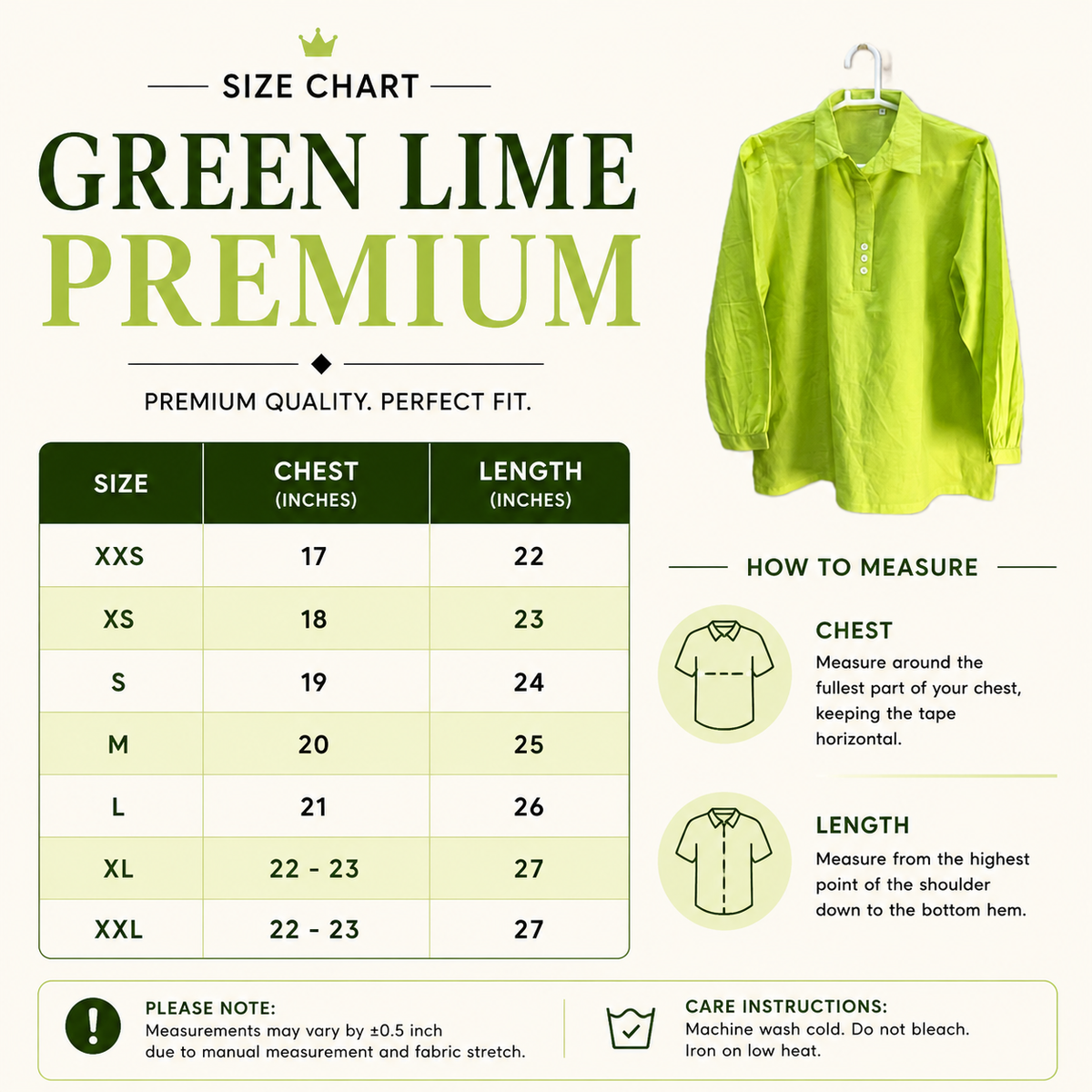 Vibrant Lime Green Lawn Tunic Shirt