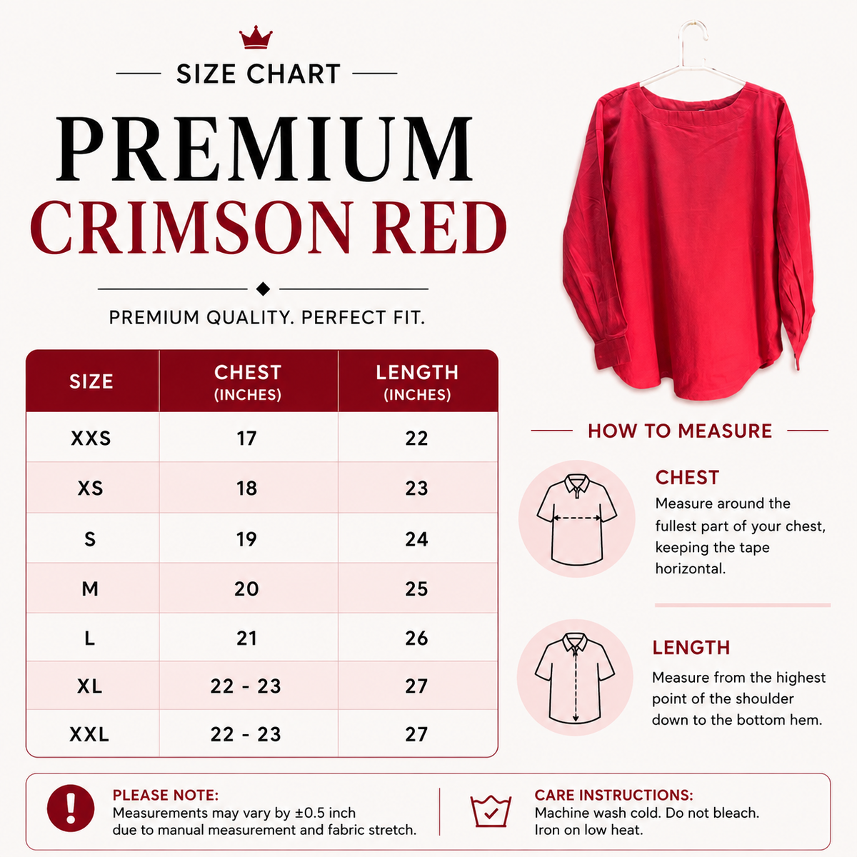 Crimson Red Cotton Lawn Boat-Neck Top